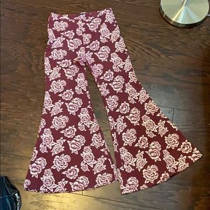 Forever 21 floral wide leg pants